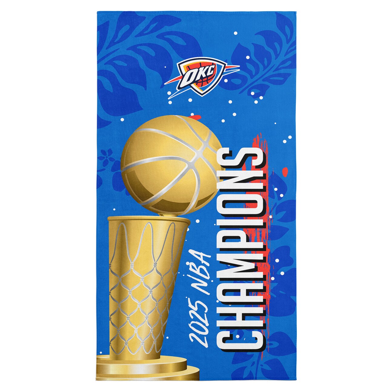 NBA Oklahoma City Thunder 2025 Champions Blackboard Beach Towel 30 x 60 inches